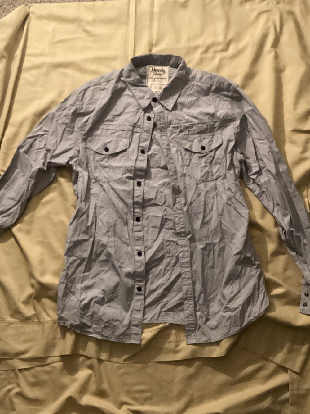 Light Blue Men's Lightweight Shirt Jacket by Abercrombie